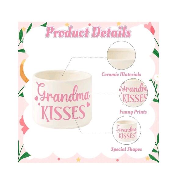 Candy Dish Cauldron, Mother Mini Ceramic Candy Bowl Tiered Tray Decor, Snack... - Picture 2 of 7